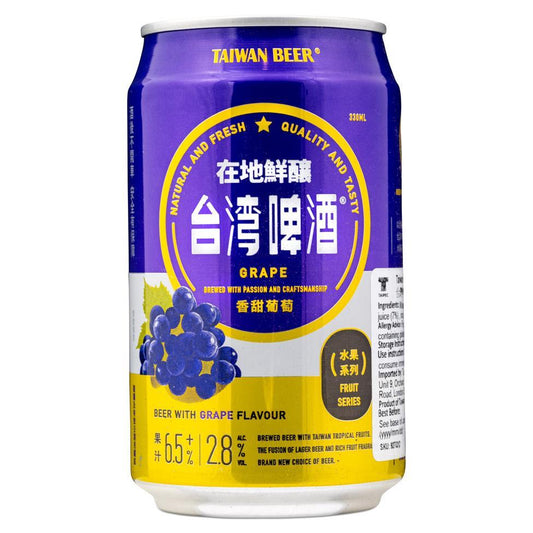 (Case) Taiwan Beer Fruit Series (Grape) 台灣啤酒水果系列 葡萄味啤酒 (ABV 2.8%) 330ml*24