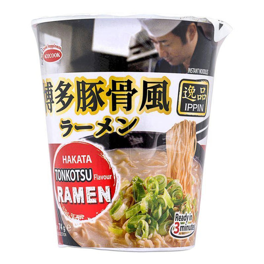 Acecook Ippin Hakata Ramen Cup (Tonkotsu Flavour) 逸品 博多豚骨風ラーメン杯面 16 x 73g