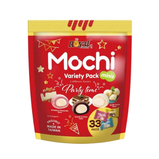 Royal Family Minis Mochi Variety Pack (Strawberry Cheesecake Flavour, Tiramisu & Creme Flavour & Vanilla Creme Flavour) 12 x 495g
