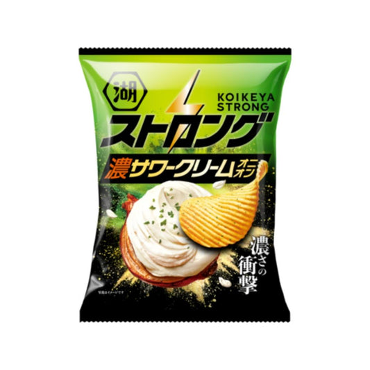 (Case) Koikeya Strong Potato Chips (Rich Sour Cream Onion Flavour) ストロング 濃サワークリームオニオン 55g*12