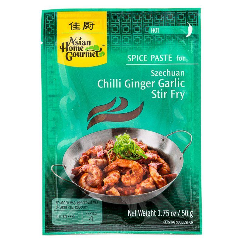 Asian Home Gourmet For Szechuan Chilli Ginger Garlic Stir Fry (Hot) 12 x 50g