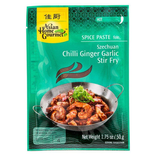 Asian Home Gourmet For Szechuan Chilli Ginger Garlic Stir Fry (Hot) 12 x 50g