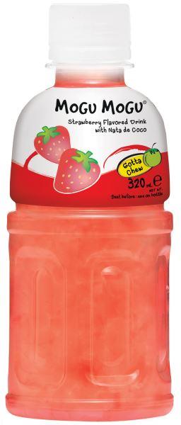 (Case) Mogu Mogu Strawberry Flavoured Drink with Nata De Coco (320ml*6)*4