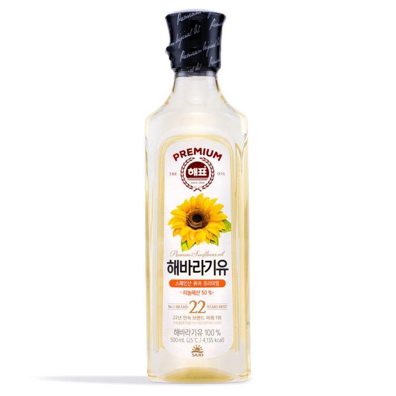 (Case) Sajo Haepyo Premium Sunflower Oil 해바라기유 500ml*20