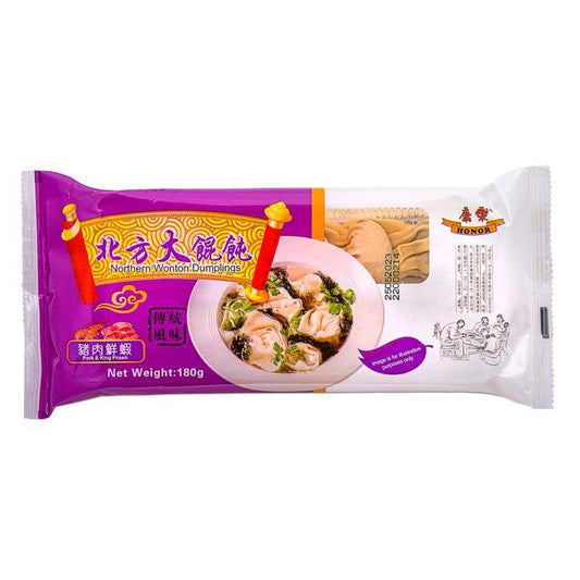 ❄️ Honor Northern Wonton Dumplings (Pork & King Prawn) 康樂 北方大餛飩 (豬肉鮮蝦) 28 x 180g