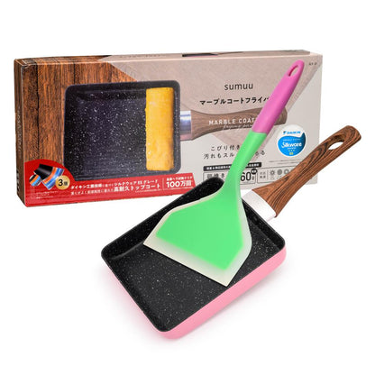 Sumuu Tamagoyaki Pan with Silicon Spatula マーブルコートフライパン 卵焼き x 10