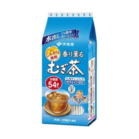 (Case) Itoen Mugicha Tea Bag (Barley Tea) (54 pcs) 伊藤園 香り薫るむぎ茶 ティーバッグ (54袋) 405g (7.5g*54)*10