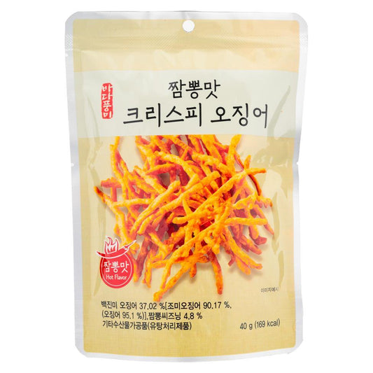 Arawoom Fried Sea Crispy Squid (Jjamppong Flavour) 짬뽕맛 크리스피 오징어 24 x 40g
