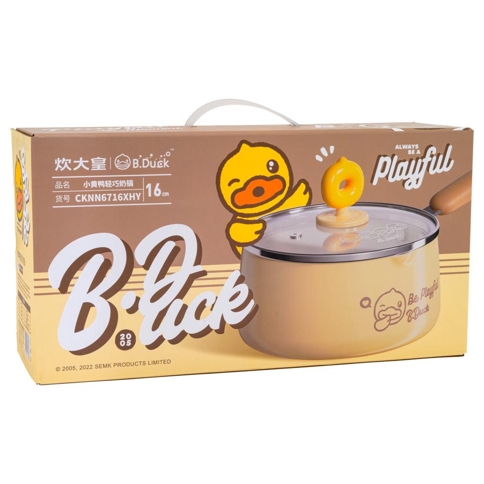 (Case) Cooker King B.Duck Milk Pot with Cover 16cm 炊大皇 黃小鴨輕巧奶鍋帶蓋 16cm*10