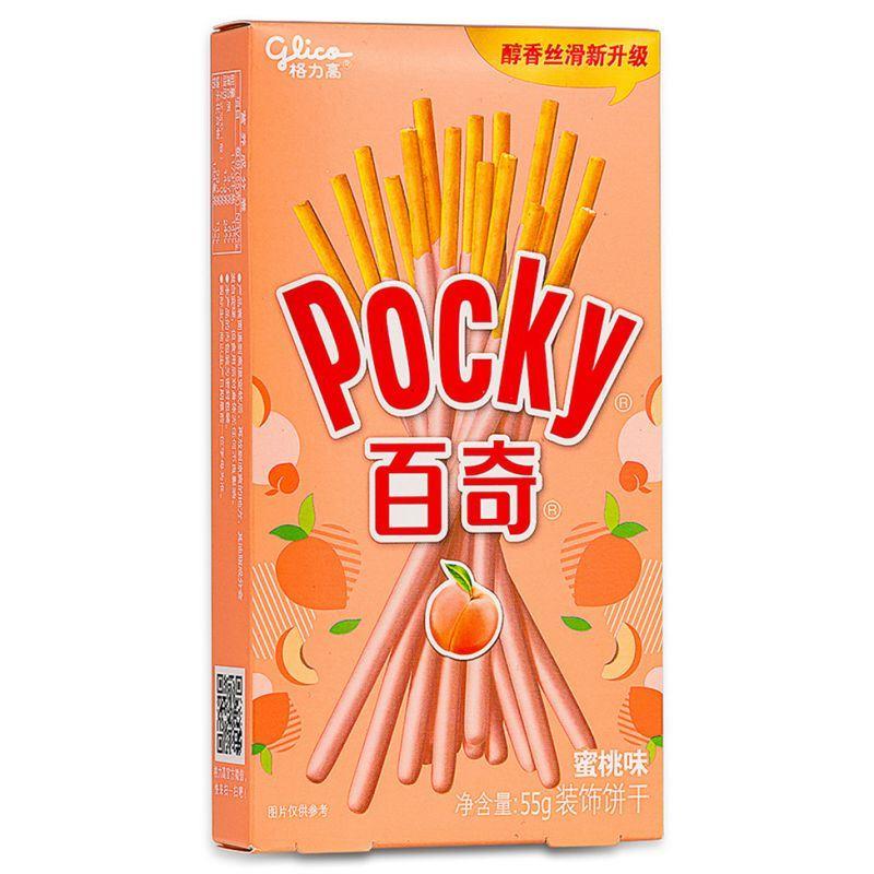 (Case) Glico Pocky Biscuits Sticks (Peach Flavour) 格力高 百奇裝飾餅乾 (蜜桃味) 55g*36