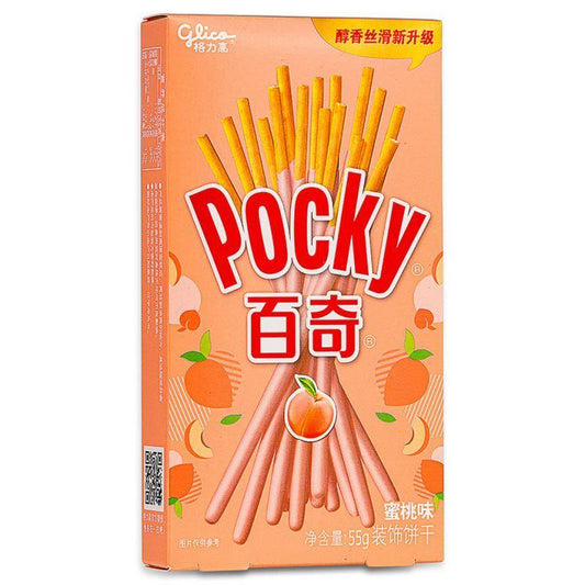 (Case) Glico Pocky Biscuits Sticks (Peach Flavour) 格力高 百奇裝飾餅乾 (蜜桃味) 55g*36
