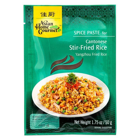 Asian Home Gourmet Spice Paste for Cantonese Stir-Fried Rice Yangzhou Fried Rice 12 x 50g