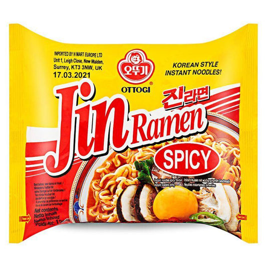 (Case) Ottogi Jin Ramen (Spicy) 진라면 120g*40