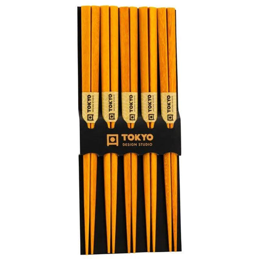 (Case) Tokyo Design Studio Wooden Chopsticks 5 Pairs Set (Light Wood)*10