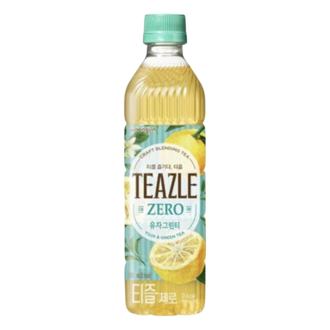 Woongjin Teazle Zero Yuja & Green Tea 티즐 제로 유자그린티 20 x 500ml