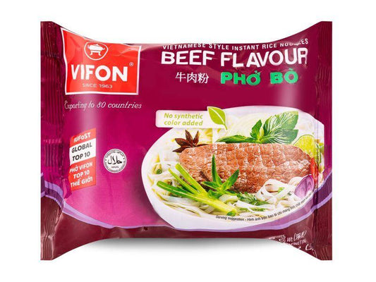 (Case) Vifon Pho Bo Vietnamese Style Instant Rice Noodle (Beef Flavour) 60g*30