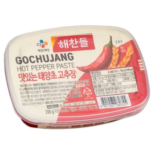 (Case) CJ Haechandle Gochujang Hot Pepper Paste 태양초 골드고추장 (S) 200g*32