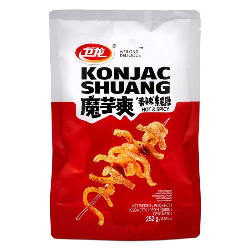 (Case) Weilong Konjac Strips (Hot & Spicy Flavour) (14 pcs) 衛龍 魔芋爽香辣素毛肚  (14包裝) 252g*20