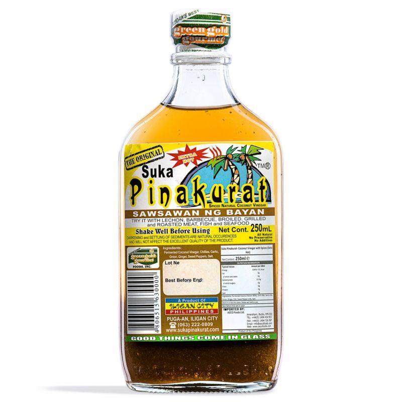(Case) Green Gold Gourmet Suka Pinakurat Spiced Natural Coconut Vinegar (Extra Hot) 250ml*30