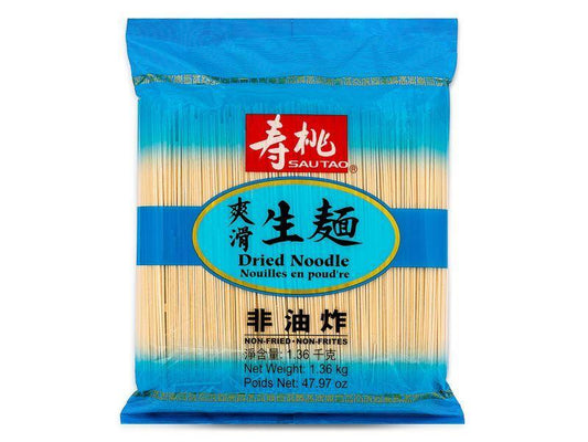 (Case) Sau Tao Dried Noodle 壽桃牌 爽滑生麵 1.36kg*10