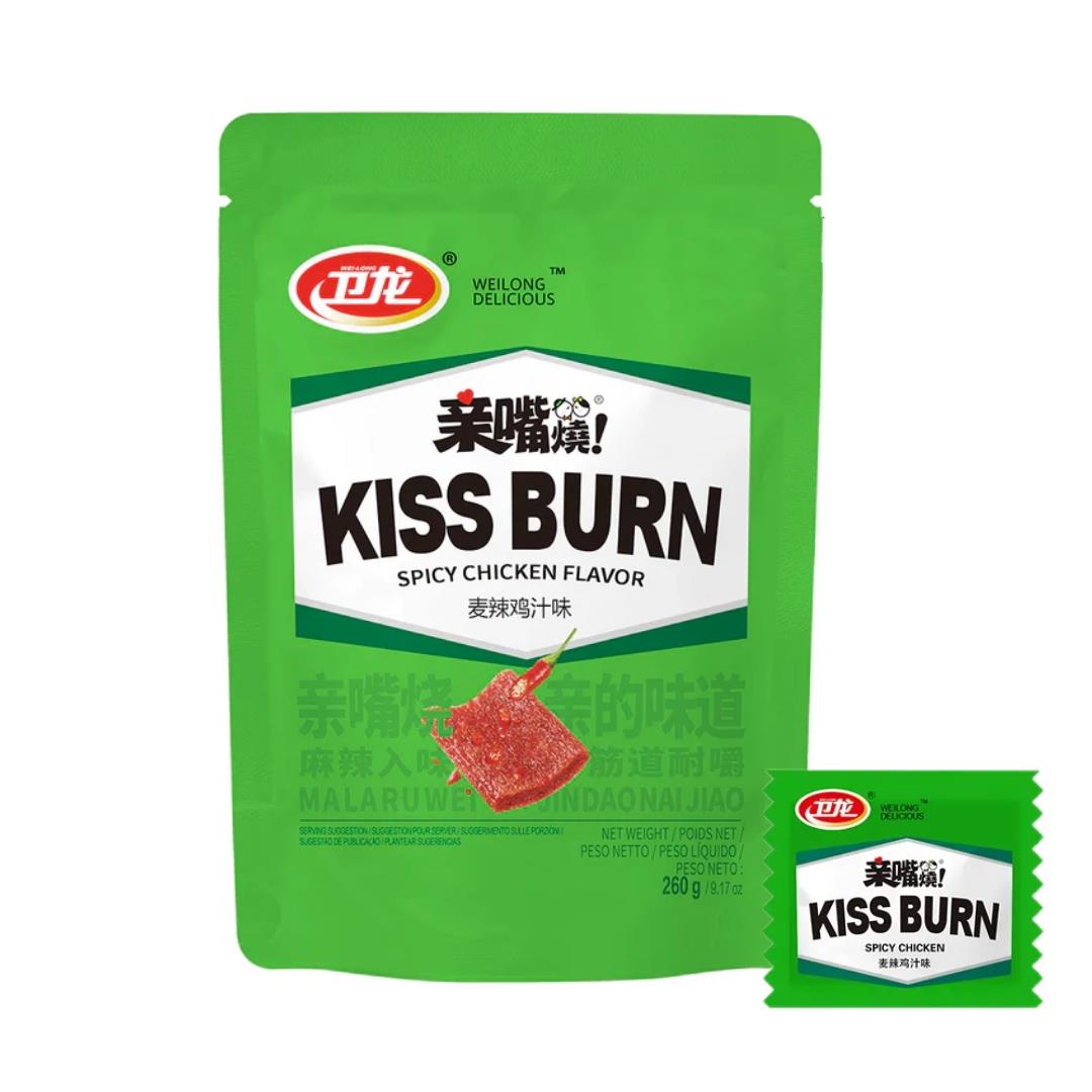 (Case) Weilong Kiss Burn Gluten Snacks (Spicy Chicken Flavour) 260g*20