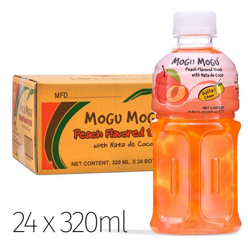 (Case) Mogu Mogu Peach Flavoured Drink with Nata De Coco (320ml*6)*4