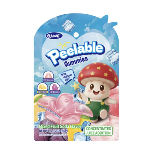 QLove Peelable Gummies (Mixed Fruit Soda Flavour) 32 x 60g