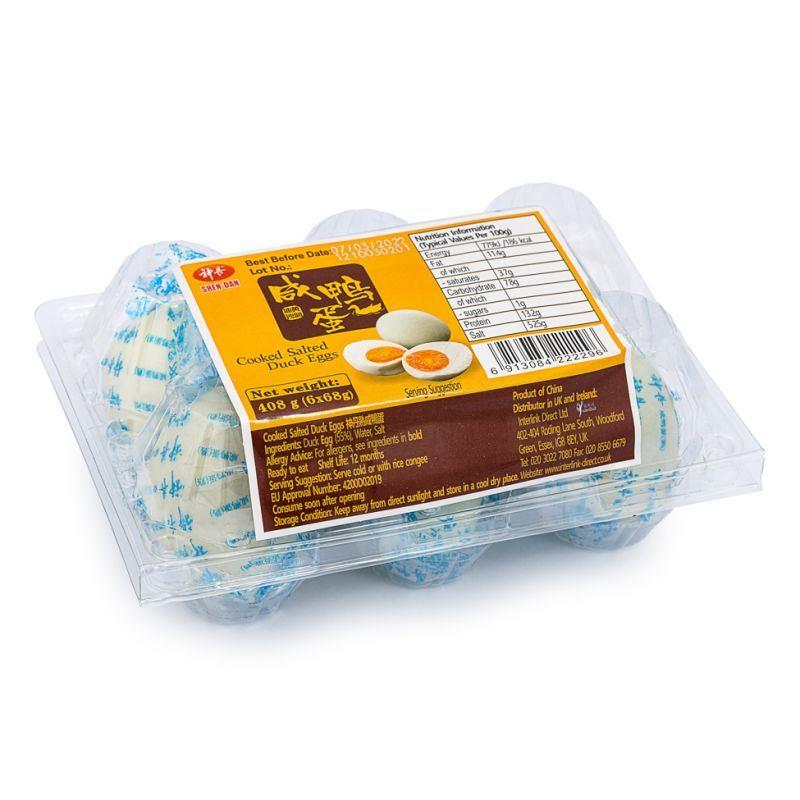 (Case) Shen Dan Cooked Salted Duck Eggs 神丹 咸鴨蛋 408g (6*68g)*24