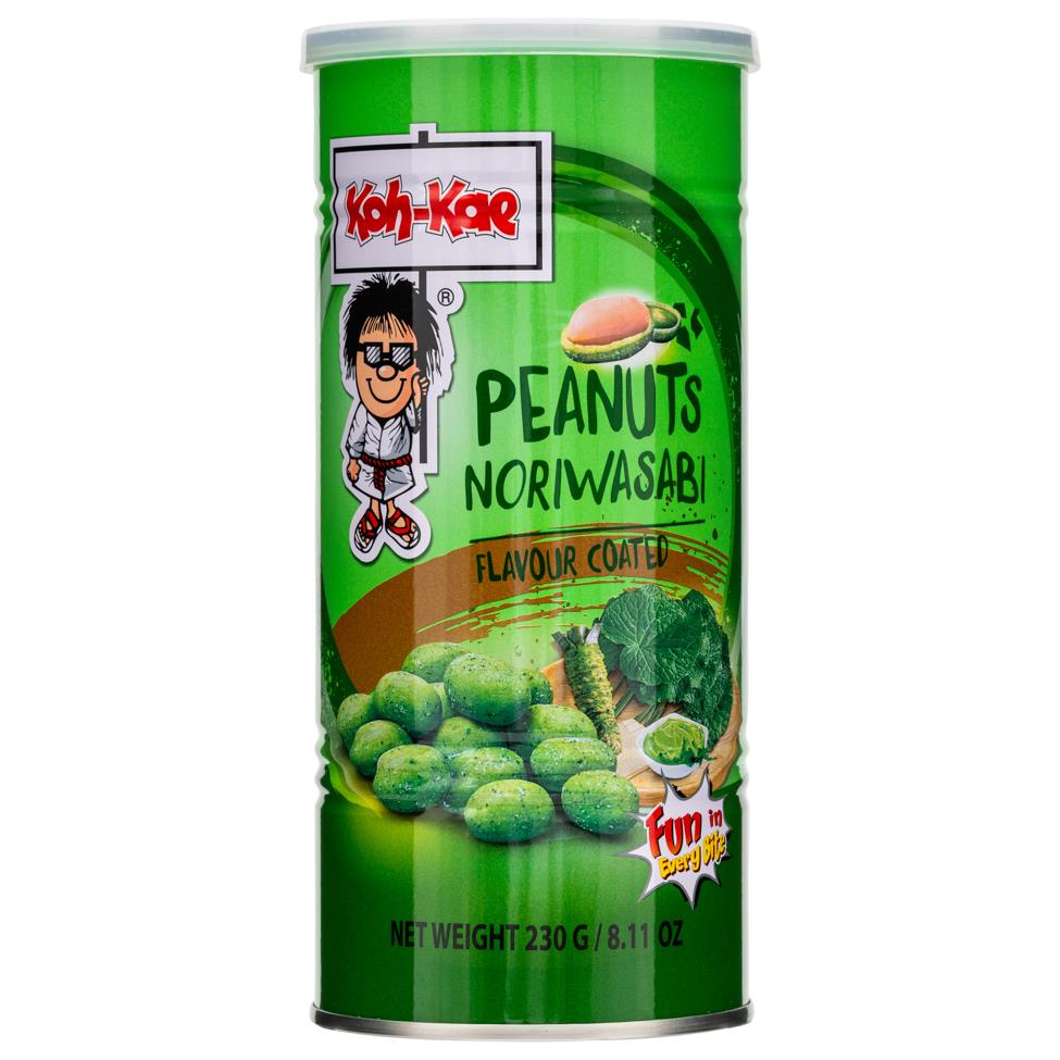 (Case) Koh-Kae Nori Wasabi Flavour Coated Peanuts 大哥 芥末味香脆花生豆 230g*12