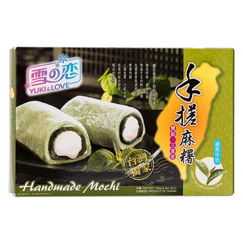 (Case) Yuki & Love Handmade Mochi Milk with Green Tea & Milk Filling 雪の戀 手搓雙餡麻糬 (綠茶牛奶) 150g*24