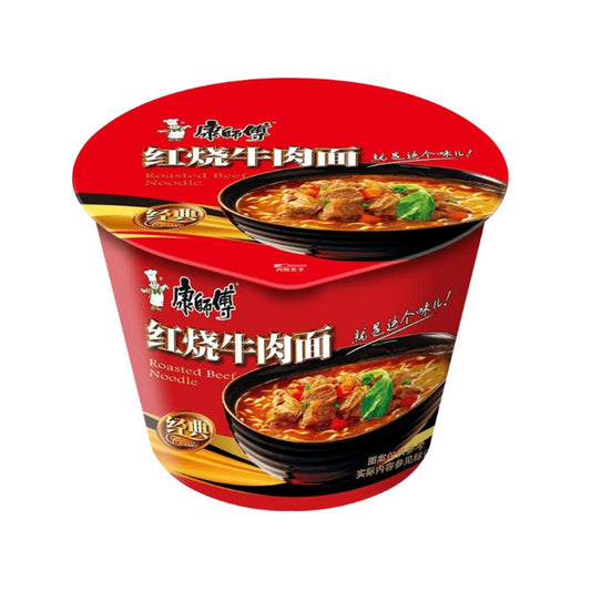 (Case) Master Kong Braised Beef Flavour Noodle (Bowl) 康師傅 紅燒牛肉麵 (碗) 110g*12