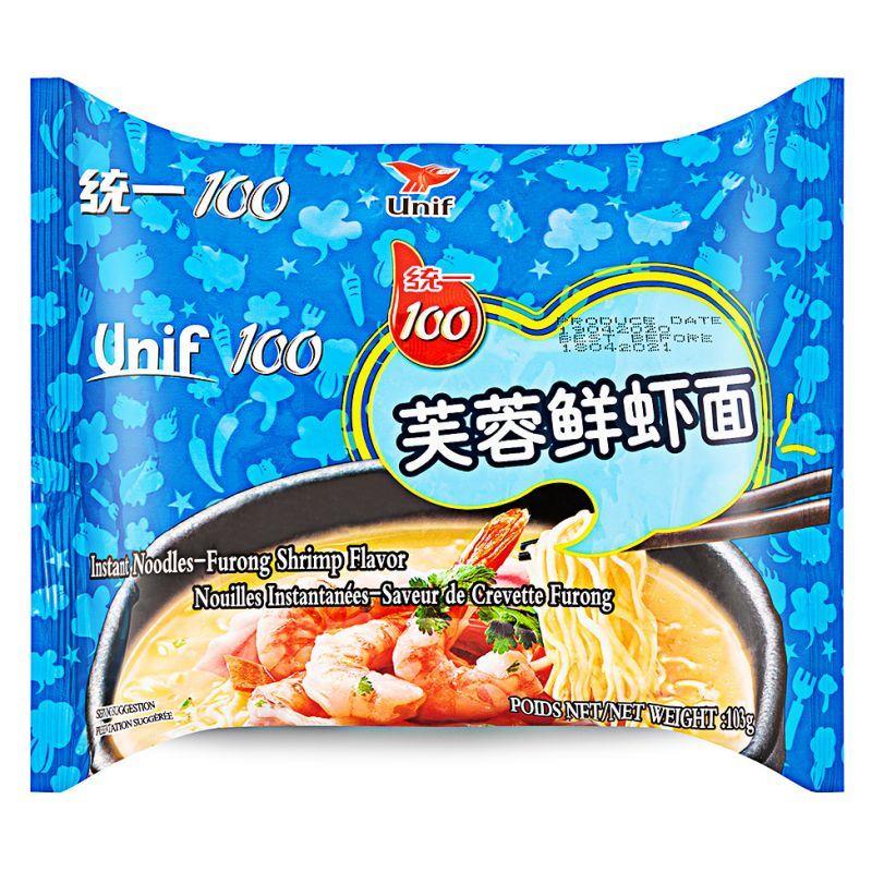 (Case) Unif 100 Instant Noodle (Furong Shrimp Flavour) 統一100 芙蓉鮮蝦麵 103g*24