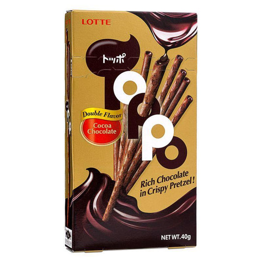 (Case) Lotte Toppo Cocoa Chocolate Crispy Pretzel (40g*10)*6