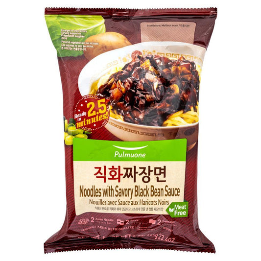 ❄️ Pulmuone Cold Noodles with Savoury Black Bean Sauce 직화짜장면 16 x 664g