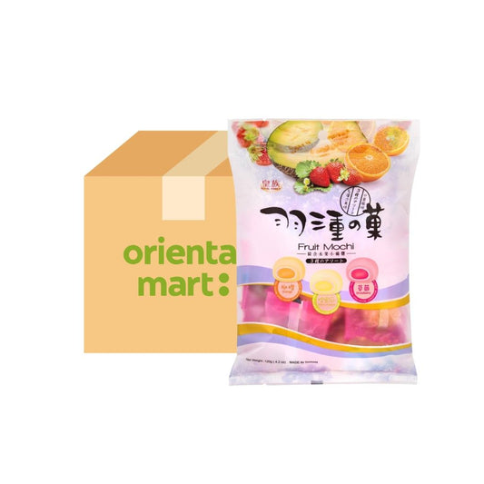 Royal Family Fruit Mochi (Orange, Melon & Strawberry) 皇族 羽三重綜合水果小麻糬 (柳橙，哈密瓜，草莓味) 24 x 120g