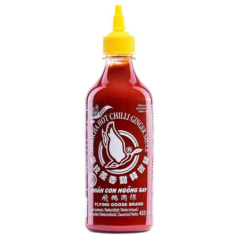 Flying Goose Sriracha Hot Chilli Sauce (Ginger) 飛鵝商標 是拉差香甜辣椒醬 (薑味) 6 x 455ml
