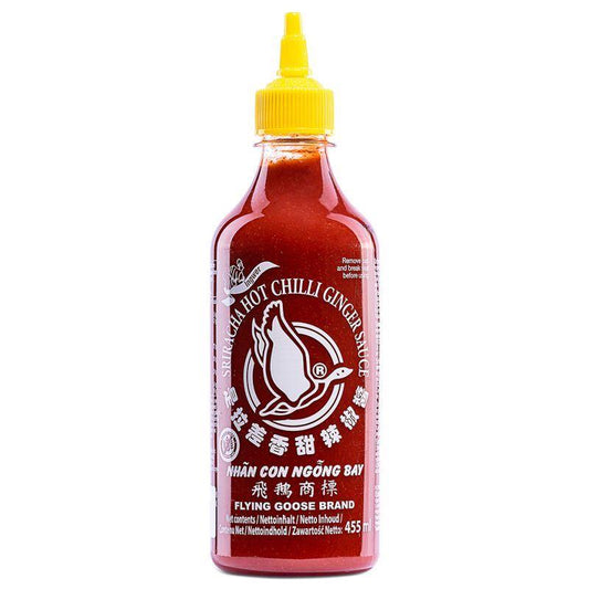 Flying Goose Sriracha Hot Chilli Sauce (Ginger) 飛鵝商標 是拉差香甜辣椒醬 (薑味) 6 x 455ml