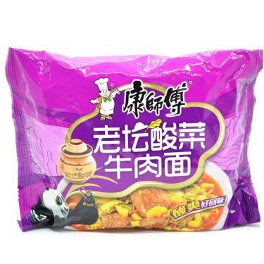 (Case) Master Kong Beef with Pickled Vegetable Instant Noodles 康師傅 老壇酸菜牛肉麵 117g*30