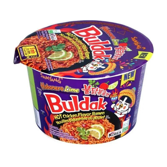 (Case) Samyang Buldak Hot Chicken Flavour Ramen Big Bowl (Habanero Lime) 110g*16