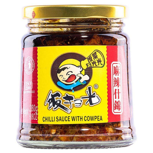 (Case) Fan Sao Guang Chilli Sauce with Cowpea 飯掃光 麻辣什錦 280g*12
