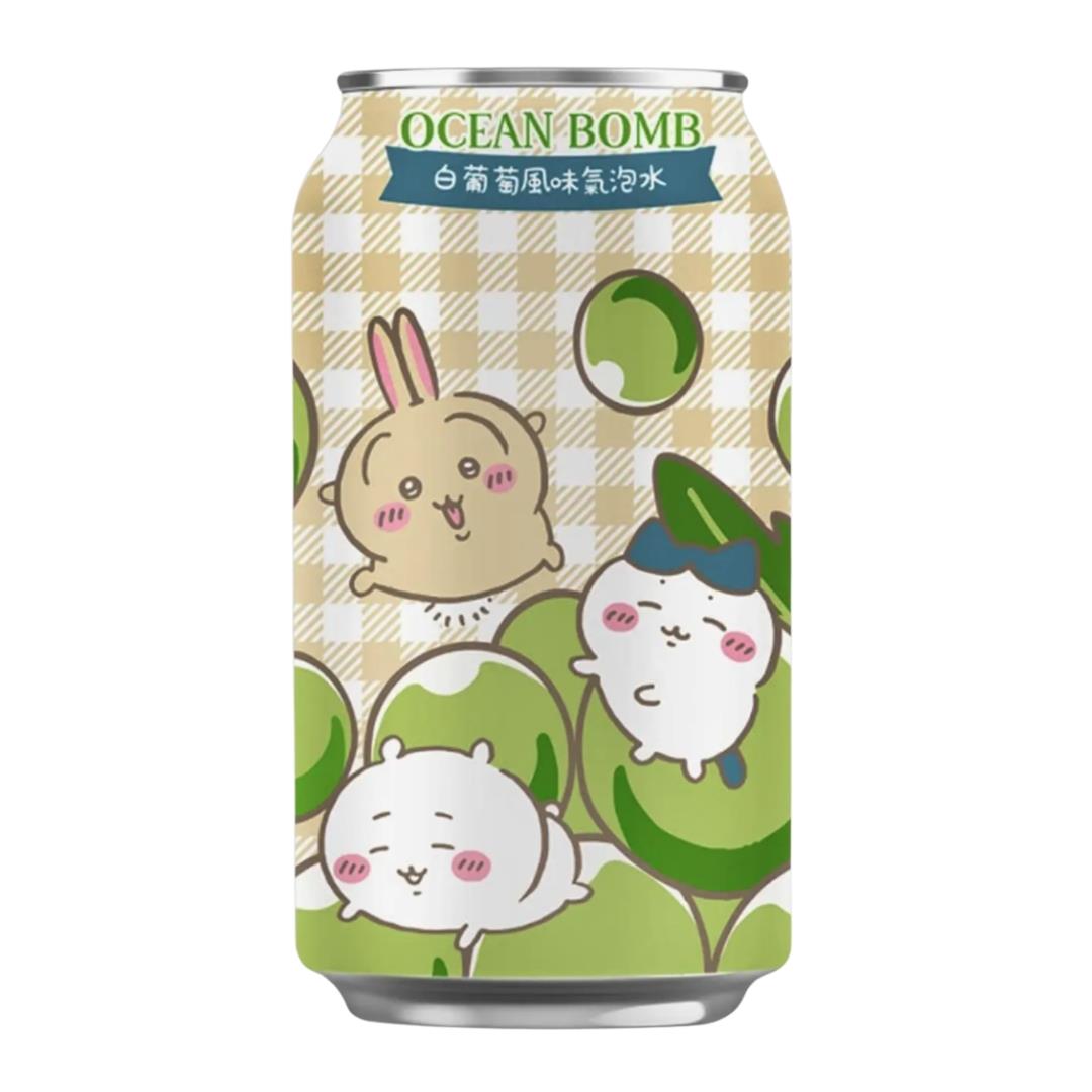 Ocean Bomb Chiikawa Sparkling Water (White Grape Flavour) 白葡萄風味氣泡水 24 x 330ml