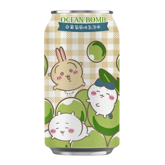 Ocean Bomb Chiikawa Sparkling Water (White Grape Flavour) 白葡萄風味氣泡水 24 x 330ml