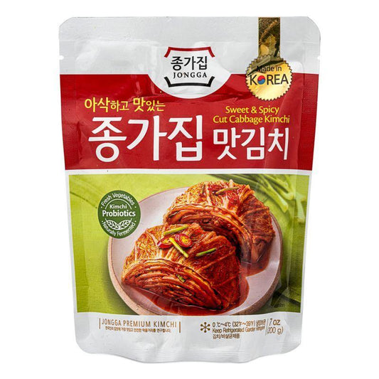 ❄️ Jongga Sweet & Spicy Cut Cabbage Kimchi 종가집 맛김치 20 x 200g