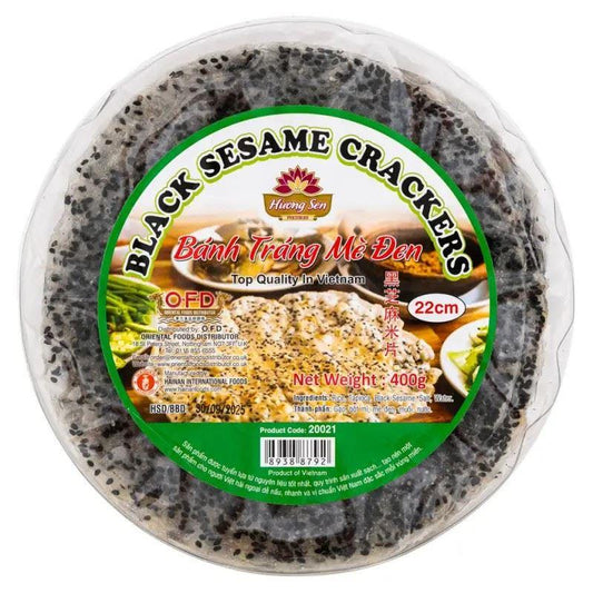 (Case) Huong Sen Premium Black Sesame Crackers 黑芝麻米片 400g*22