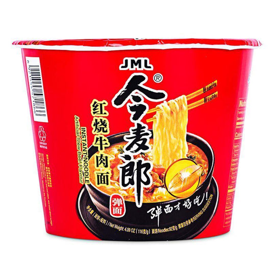 (Case) JML Artificial Stewed Beef Flavour Instant Noodle (Bowl) 今麥郎 紅燒牛肉麵 (碗) 116g*12
