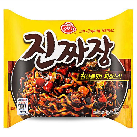 (Case) Ottogi Jin Jjajang Ramen 진짜장 135g*4*8