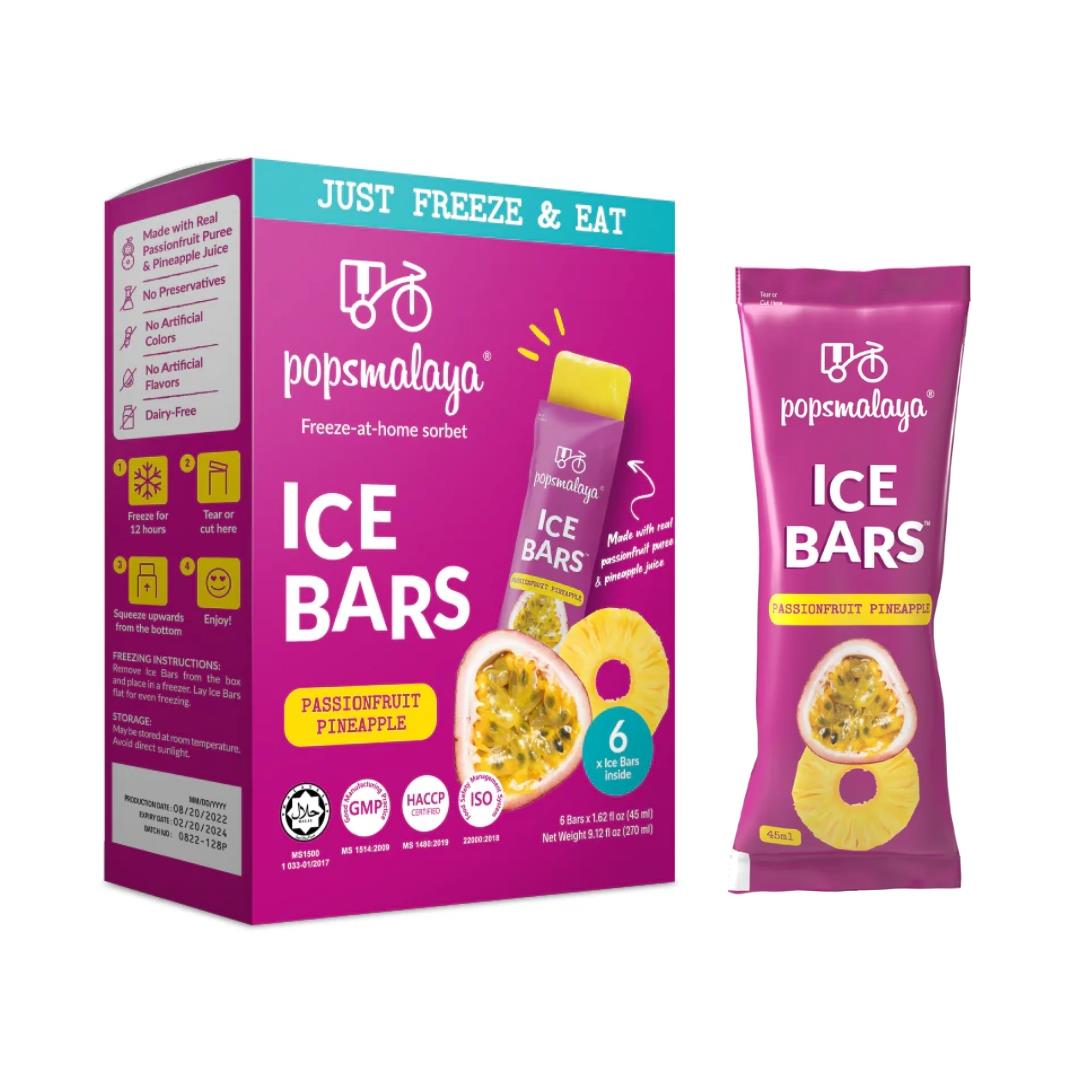 (Case) PopsMalaya Passion Fruit & Pineapple Ice Bar (45ml*6)*12