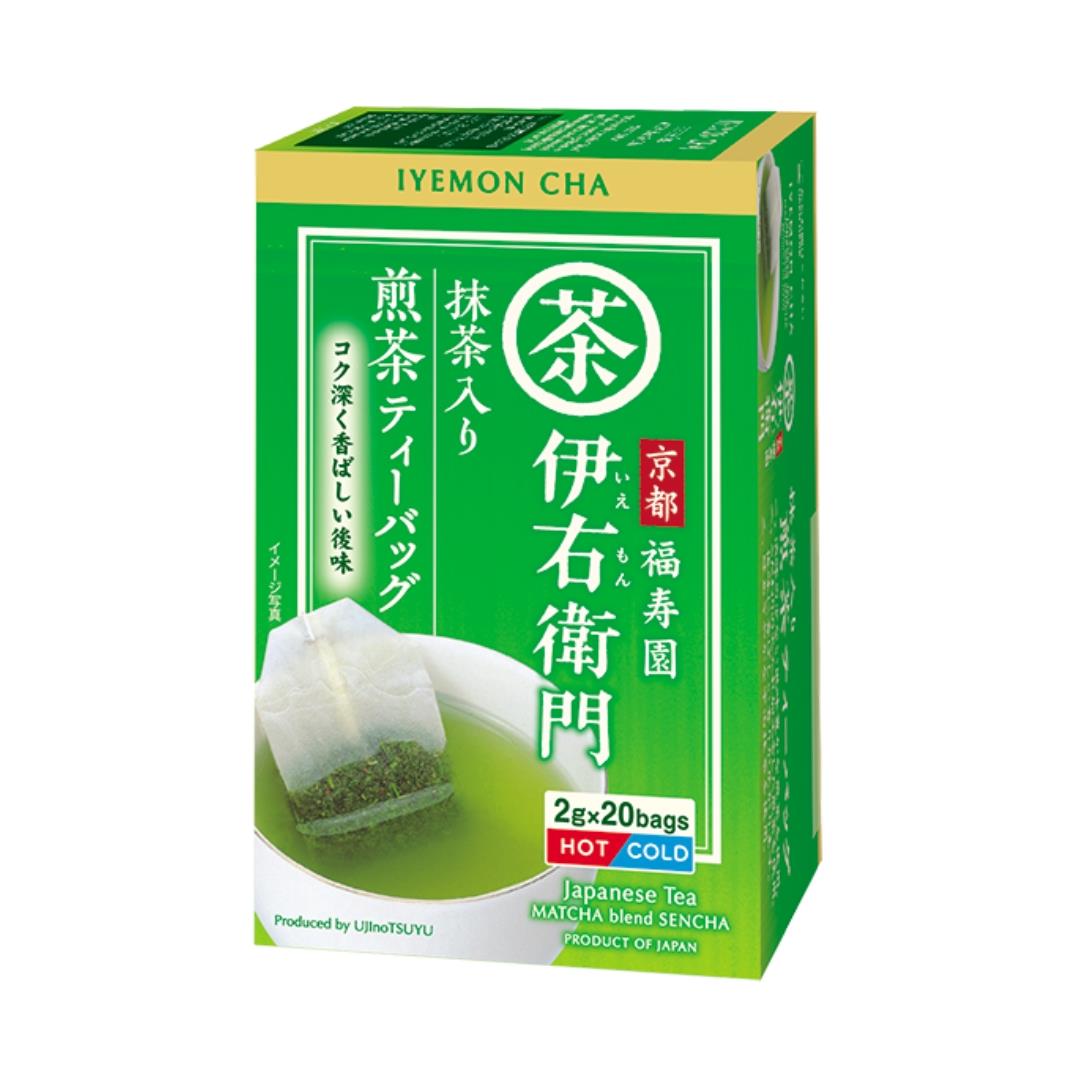 (Case) Iyemon Cha Japanese Tea Matcha Blend Sencha Tea Bag 40g*12