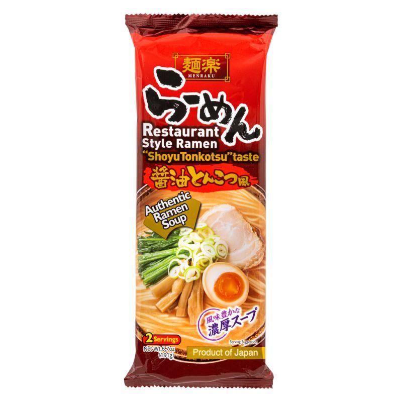 (Case) Hikari Menraku Restaurant Style Ramen (Shoyu Tonkotsu Taste) 醤油とんこつ風 191g*12