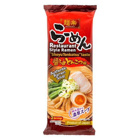(Case) Hikari Menraku Restaurant Style Ramen (Shoyu Tonkotsu Taste) 醤油とんこつ風 191g*12